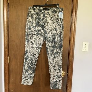 Express high rise skinny stretch jean with abstract animal print like size 12